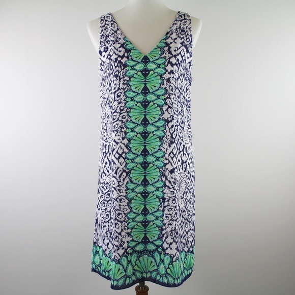 Lilly Pulitzer Florin Sleeveless V-Neck Dress Bright Navy Pineapple Party S NWT - Picture 2 of 6